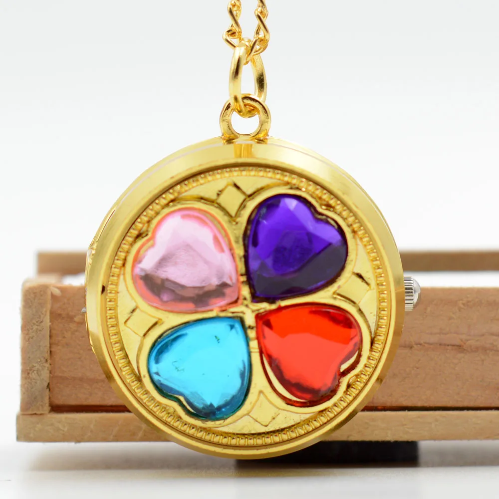 Новая Мода Люкс Золотой Цвет Драгоценных Камней Поворотный Круглый Стимпанк