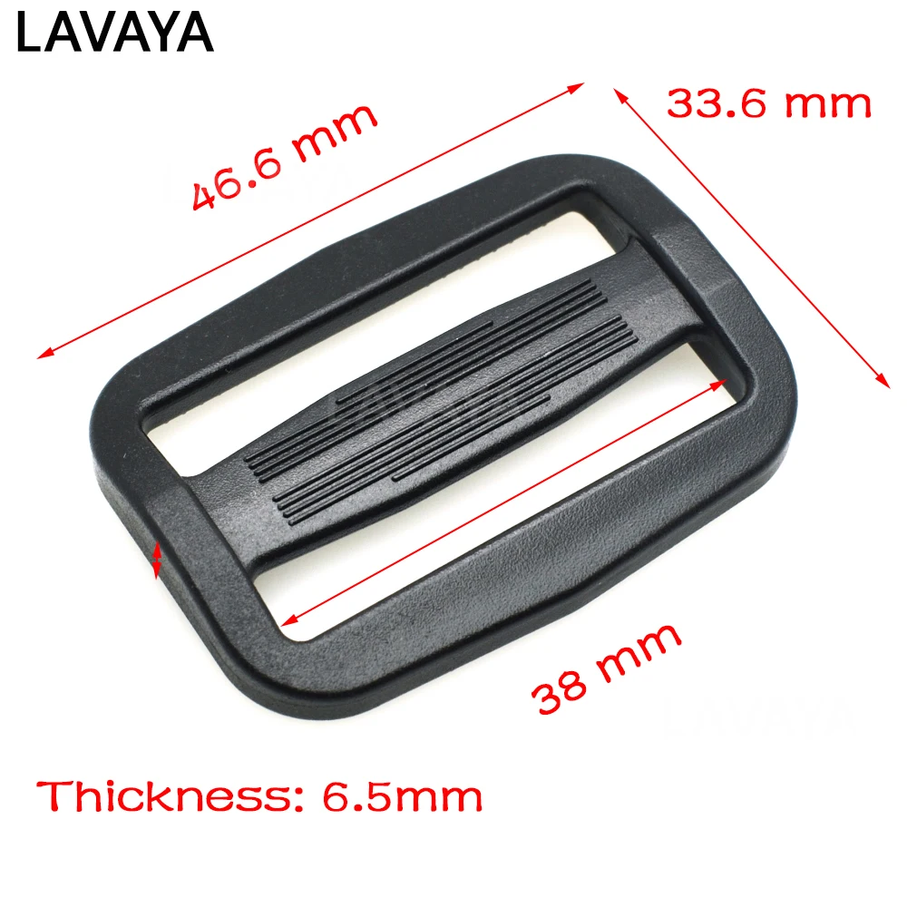 

1pcs Plastic Curve Slider Tri-Glide Adjust Tri-ring Buckles Belt Buckle Ribbon Slider Webbing Size 1-1/2"(38mm) Black