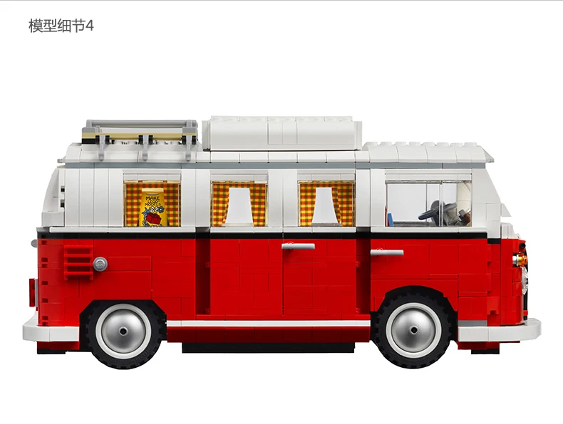 21001 1342 шт. Creator Ideas Technic Street T1 Camper Van строительные блоки кирпичи детские игрушки Рождественский подарок 10220