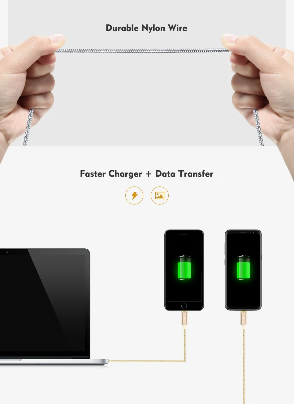 Магнитный usb-кабель FLOVEME для iPhone X, 8, 7 Plus, быстрое зарядное устройство для Micro USB type-C, Android, магнитный светодиодный кабель с датой