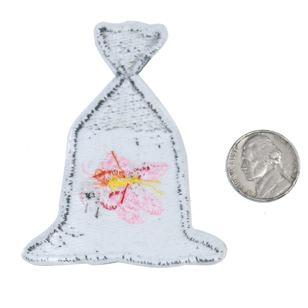 1PC Poor goldfish Trapped in bag Cartoon Animals Patch Save me creative Badge Iron on Patches for Clothing 74*58mm | Дом и сад