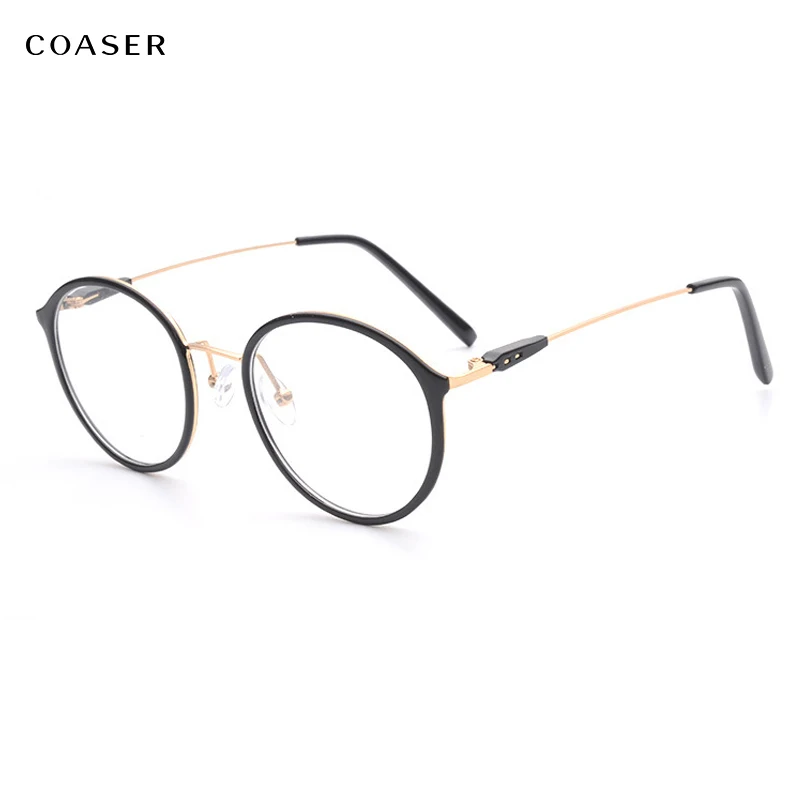 В винтажном стиле С модным металлическим TR90 очки для женщин ультра светильник