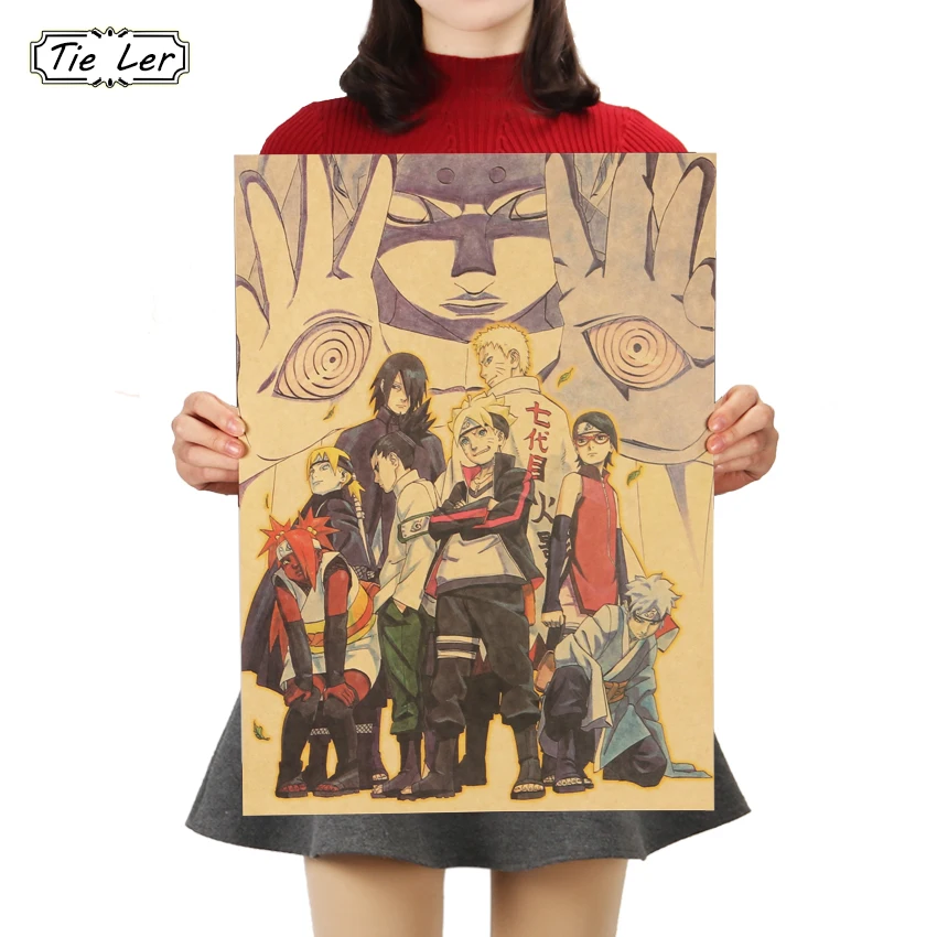 TIE LER ниндзя C стиль классический японский мультфильм комикс крафт бумага плакат