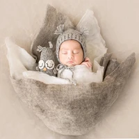 newborn photography props wool blanket baby photo shoot session posing wraps blanket backdrop baby fotoshooting basket filler