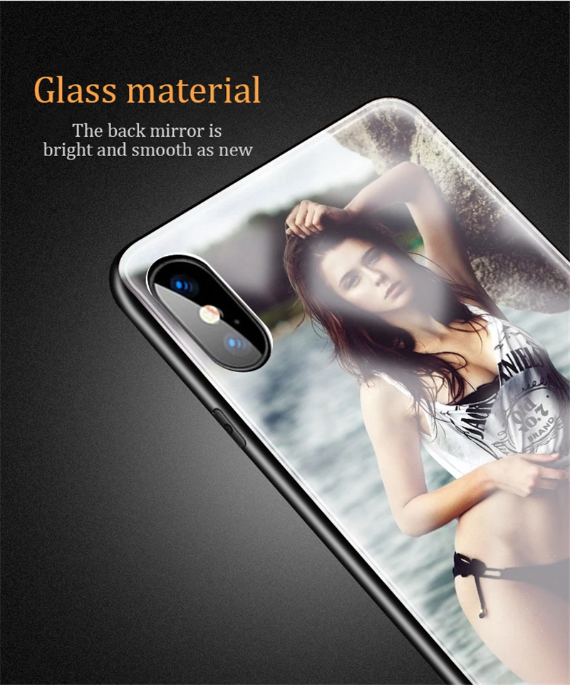 Персонализированные чехлы для телефонов на заказ для iPhone 6 6S 7 8 Plus Xs Max Xr X стекло задняя крышка TPU DIY шаблон пользовательские фото Pic крышка