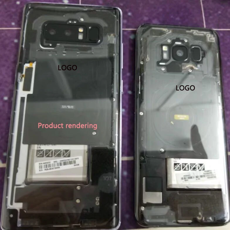 Прозрачный чехол на заднюю дверь для samsung Galaxy Note 8 N950 N950F N9500 SM-N950 корпус крышка батареи чехол+ Камера Лен с наклейкой