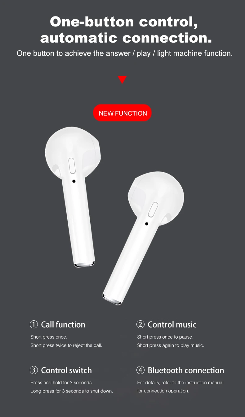 I9S TWS Мини Bluetooth 5,0 наушники беспроводные наушники для Android Iphone невидимая гарнитура стерео Спорт-вкладыши с микрофоном