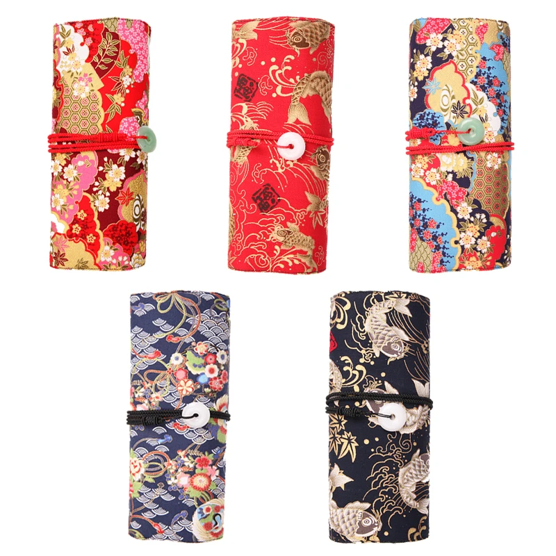 Professional Makeup Brush Bag Retro Foundation Eye Shadows Lipsticks Powder Make Up Pack Brushes Tools Cotton printing Bags | Красота и