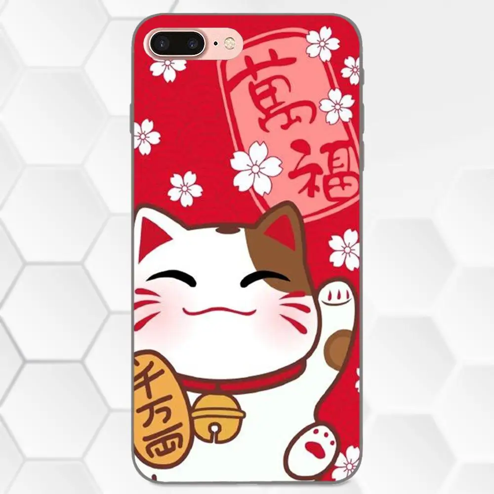 Новогодний милый праздничный Кот удачи для Galaxy C5 C7 J1 J2 J3 J330 J5 J6 J7 J730 2017 Ace Core Duo Max Mini