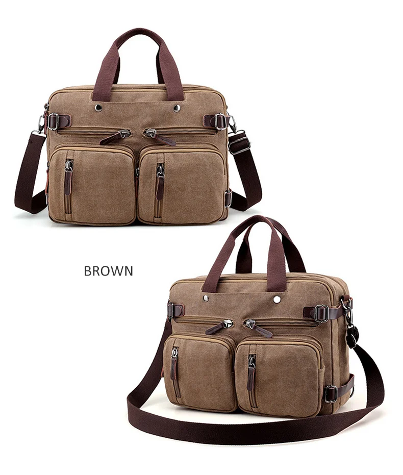 Men Canvas Briefcase Business Laptop Handbag Large Messenger Shoulder Bag Big Casual Male Tote Back Bags Travel Suitcase XA162ZC