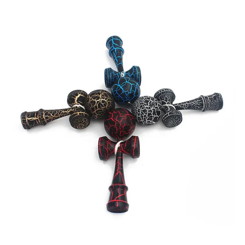 Деревянные шары Kendama, балансирующие игрушки, красочные трещины, поверхность из бука, для детей и взрослых, для активного отдыха, для снятия стресса