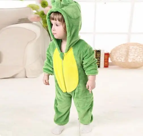 

Toddler Unisex-baby spring and autumn thin Jumpsuit Christmas Romper Onesie Outfits Suit green dinosaur