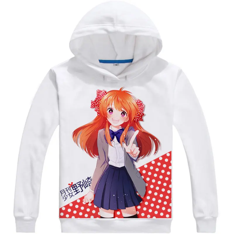 Ежемесячная Толстовка для девочек Nozaki kun аниме Chiyo Sakura Косплей белые толстовки