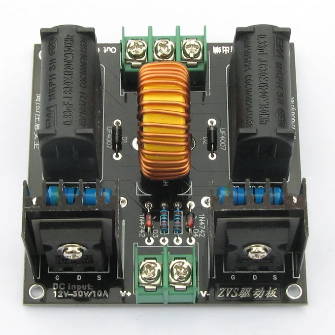 DC 12 30V ZVS низкое напряжение индукционная нагревательная доска Тесла катушка Flyback