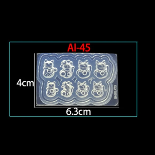 45 Фламинго 3D акриловая Форма для украшения ногтей УФ гель DIY дизайн мороженое силиконовые шаблоны для дизайна ногтей Шаблон Маникюр - Цвет: 45