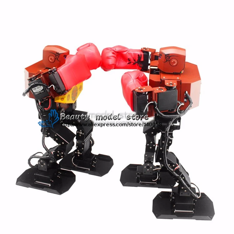 H3S 16DOF Boksen robot алюминиевый каркас ondersteuning visuele программируемый интерфейс пульт ДУ