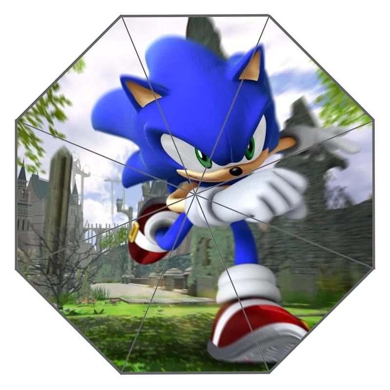 Пользовательский sonic работа зонтик солнечный и дождливый солнцезащитный крем анти-УФ-зонтик# QAZ098K