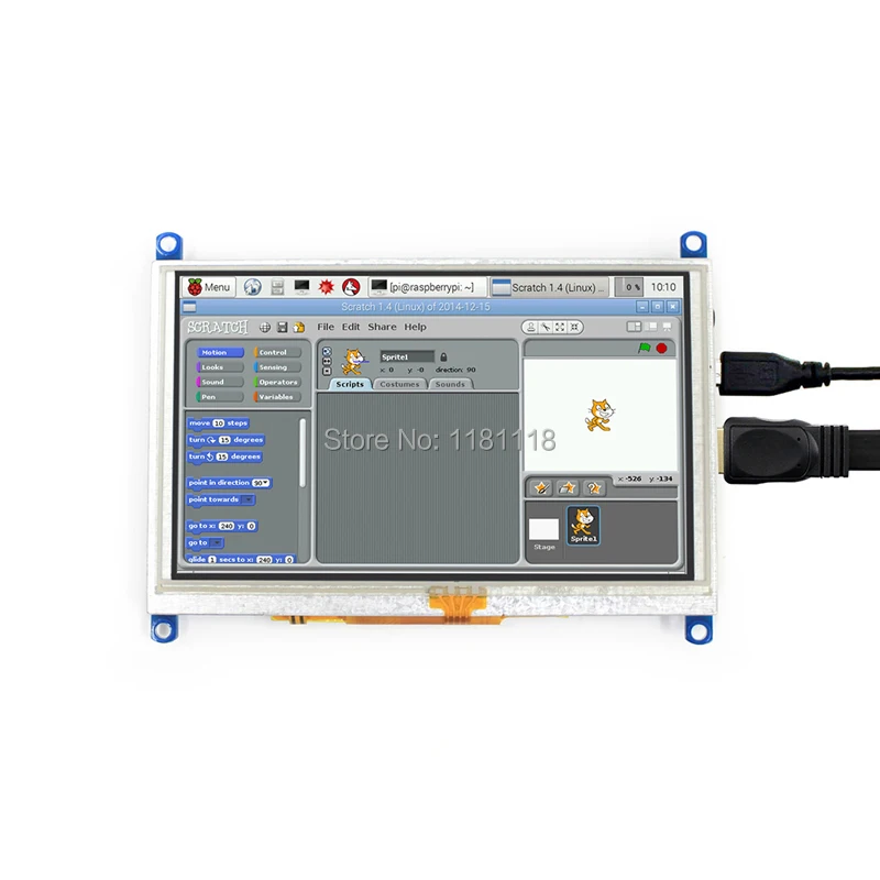 Raspberry Pi 5 дюймовый ЖК USB резистивный сенсорный экран HDMI VGA дисплей для компьютера