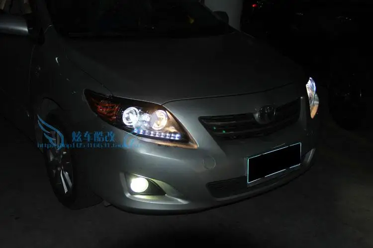 KOWELL автомобильный Стайлинг для Toyota Corolla фары 2008-2010 Altis светодиодный фары DRL Биксеноновые линзы Высокий Низкий луч парковка противотуманная фара