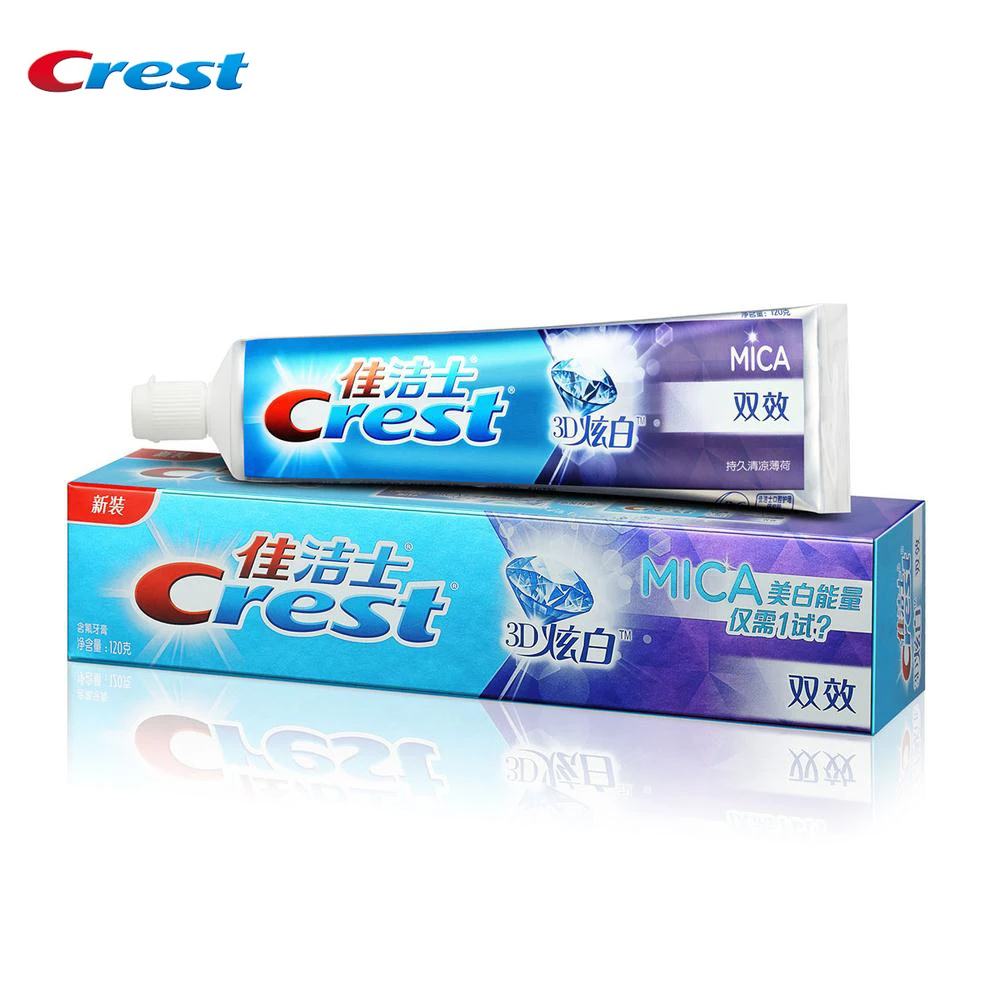 Crest MICA зубная паста с двойным эффектом отбеливающая мятный вкус 120 г * 2 и глубокая