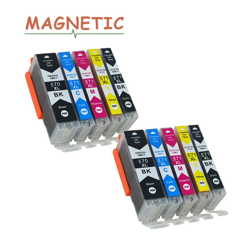 10x PGI570 чернильный картридж PGI 570 для Canon PIXMA MG5750 MG5751 MG5752 MG5753 MG6850 MG6851 MG6852 TS5050 TS5051