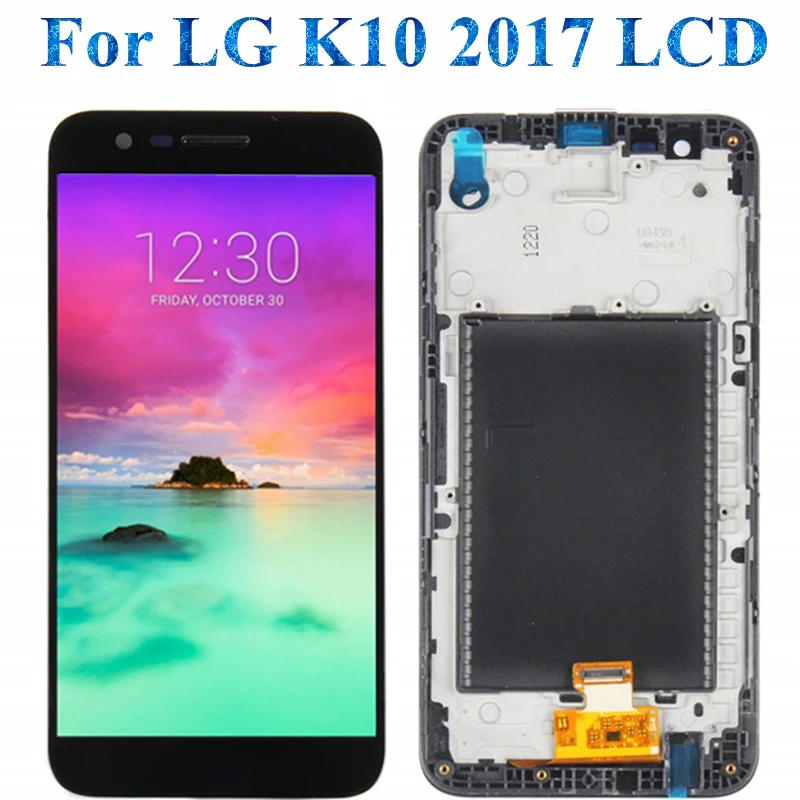 5.3 дюймов с рамкой для LG K10 2017 M250 M250N LCD дисплей сенсорный экран дигитайзер сборка замена частей.