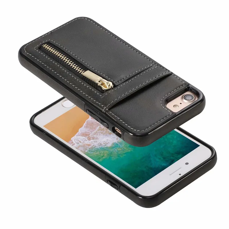 Кожаный чехол Tikitaka на молнии для iPhone X XS Max 8 Plus 6 6S Plus держатель для карт Waller чехлы для iPhone XS XR 7 Plus откидная крышка