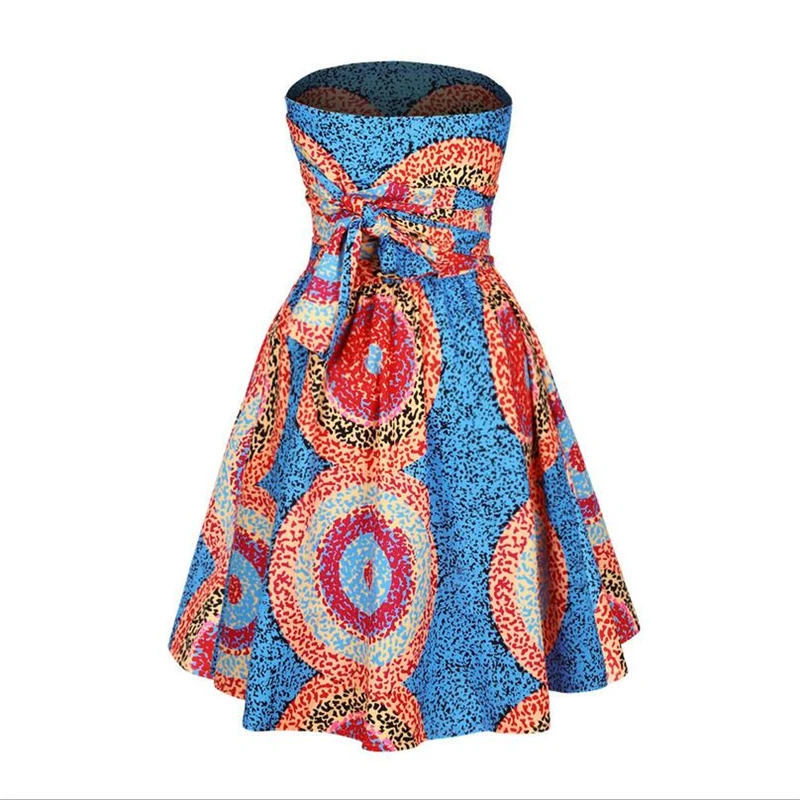 Sexy fashion african clothes for women 2019 wrap bandage dress strapless Pop style art backless halter 3 wear options | Тематическая