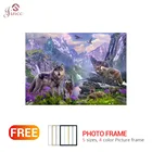 Алмазная 5D Вышивка волк, картина из круглых страз сделай сам, вышивка крестиком, Декор для дома, подарок