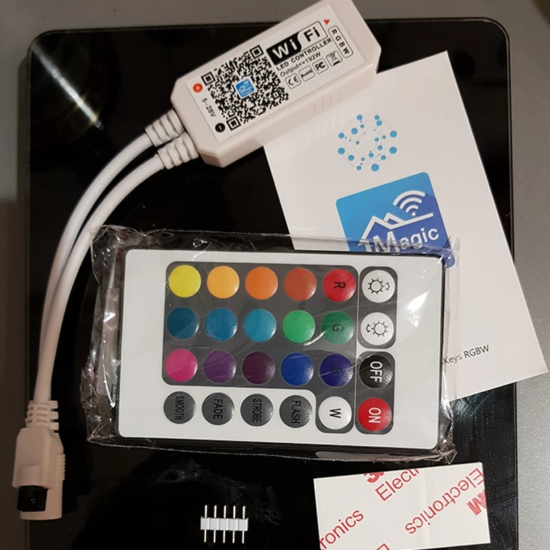 Mini RGBW controller Умная wifi Светодиодная лента RGBW IP65 водонепроницаемая лента wifi музыкальный контроллер от Alexa Echo plus Голосовое управление Google home - Испускаемый цвет: Mini RGBW controller