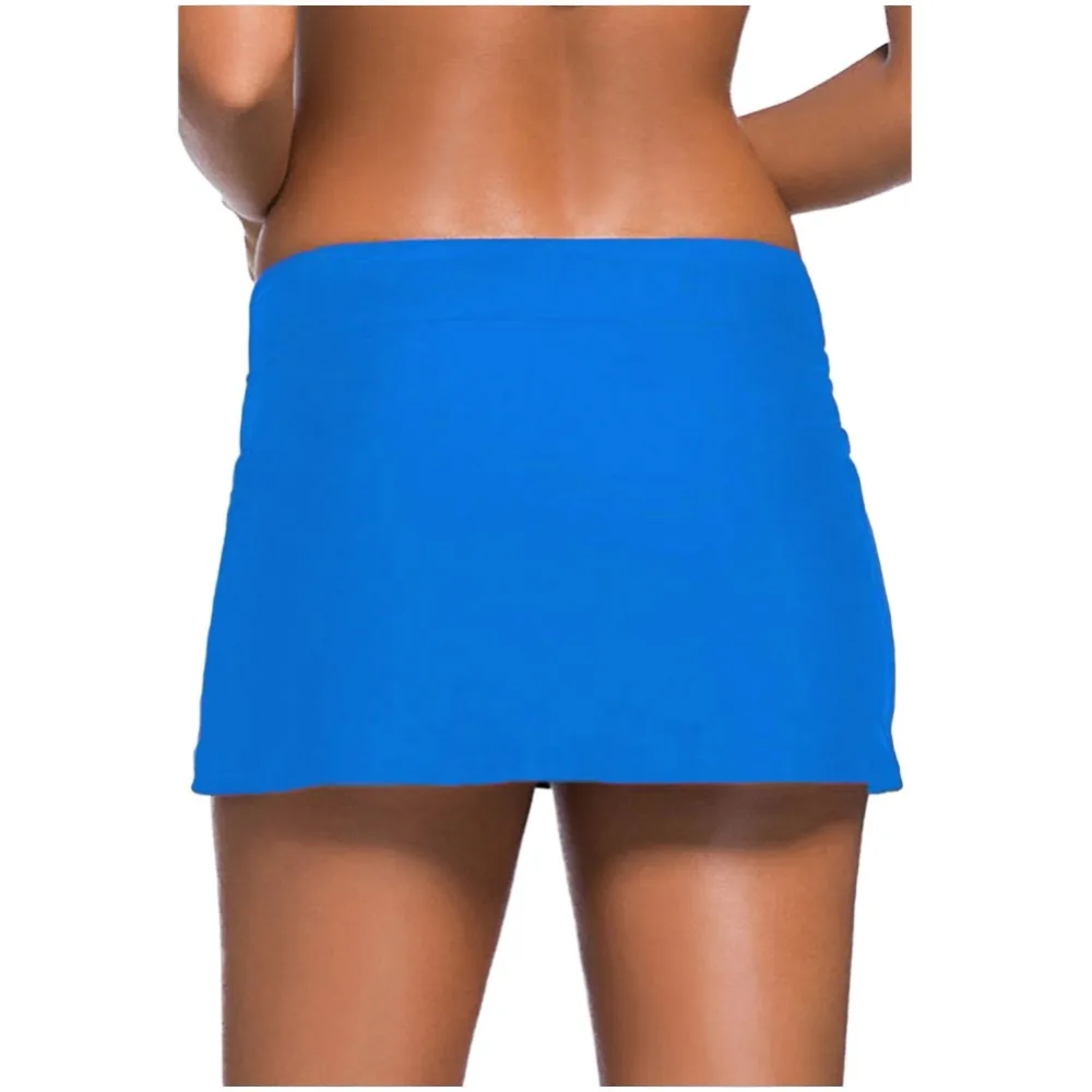 Горячая Распродажа размер плюс Королевский голубой с юбкой купальник бикини низ