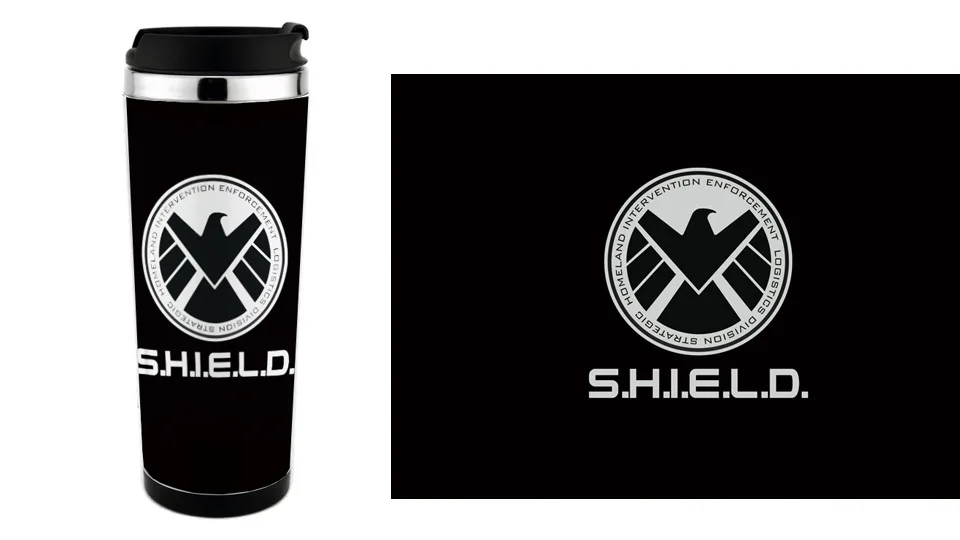 Бесплатная доставка &quotщит агентов&quot кружка для путешествий рекламная легкая DIY