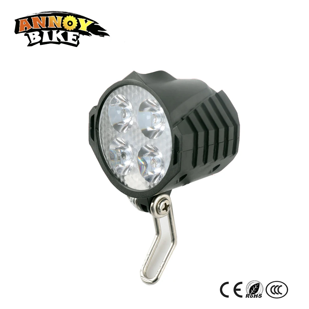 

New Style 12W LED Spotlight Bicycle Highlight Built-in Trumpet Waterproof Ebike Headlight For Electric Bicycle