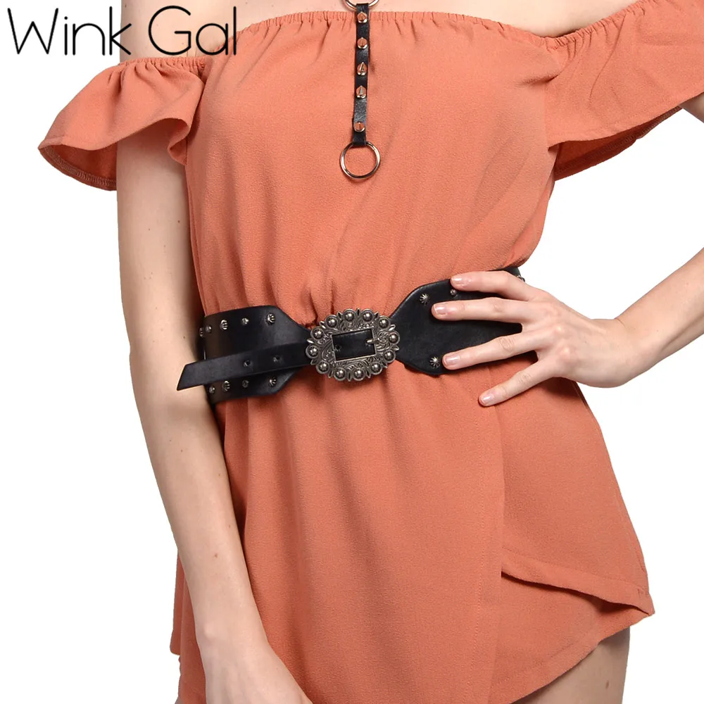 Wink Gal Для женщин пояс Широкие пояса Дизайнерская обувь из искусственной кожи в