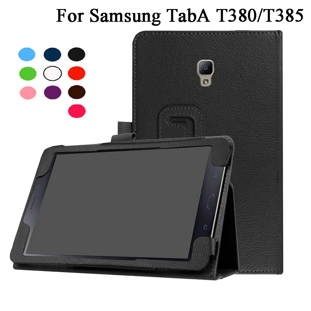 Для Samsung Galaxy Tab A 8 0 дюймов SM T385 T380 чехол 2 раскладной флип из искусственной кожи