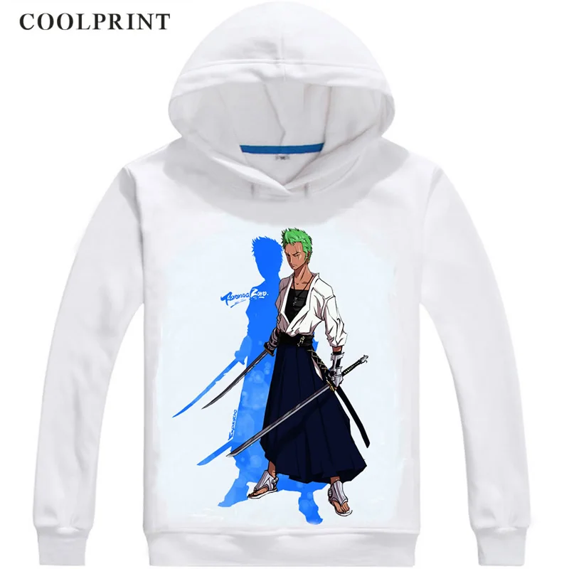 

COOLPRINT ONE PIECE Hoodies Anime Hoodie Manga Wan Pisu Straw Hat Pirates Roronoa Zoro Pirate Hunter Zoro Cosplay Sweatshirts