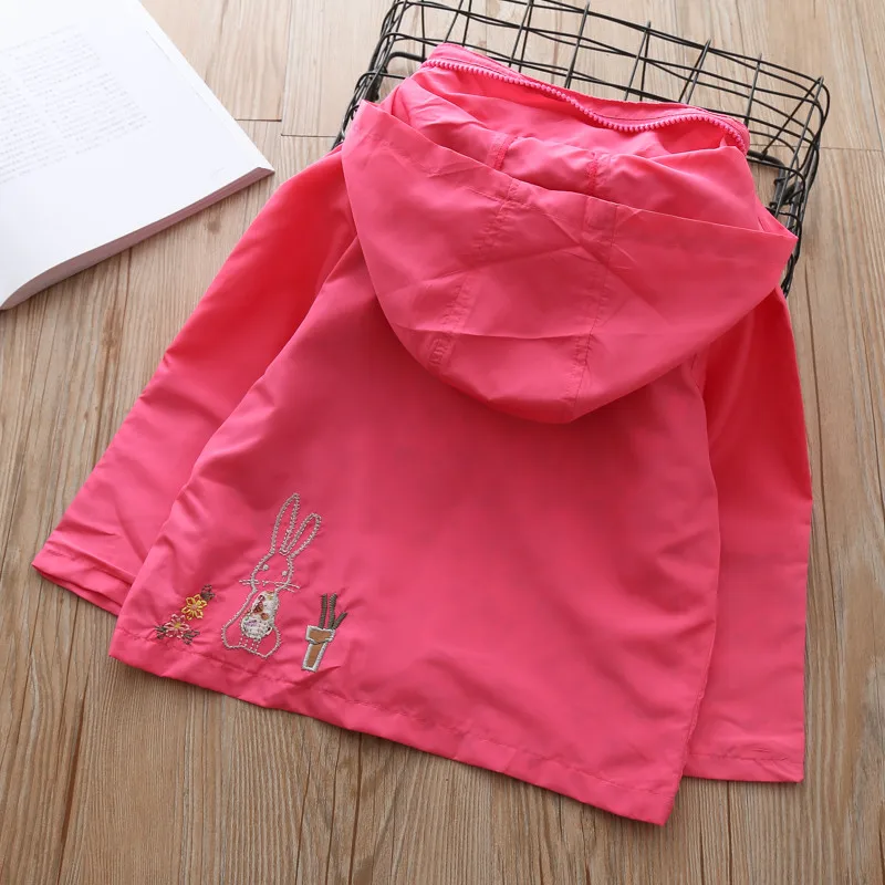 Baby Girl hoodies infant jackets coat for Girls Cartoon rabbit Spring Autumn outerwear Children's Coat Kids Trench coats 1-6year | Детская