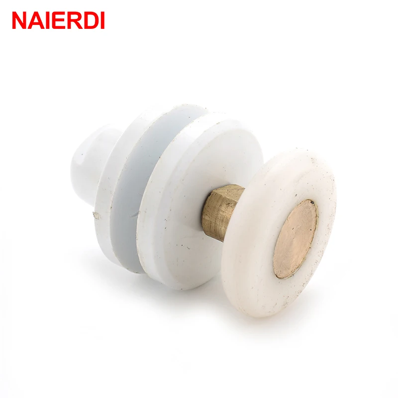 5 шт. NAIERDI 28 мм из нержавеющей стали латунные колеса для душа двери винтовые ролики