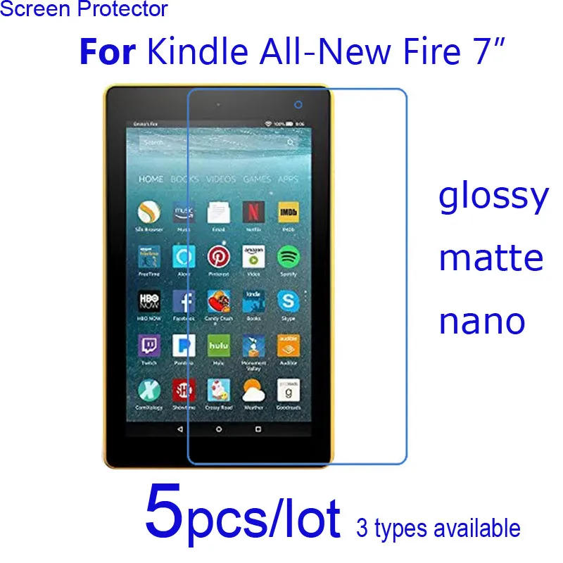 5 шт. мягкие Защитные пленки для экрана Amazon All New Kindle Fire 7 2017 0 дюйма