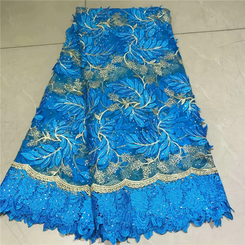 2019 Latest African Lace Fabric High Quality French With Stones Nigerian Tulle For Wedding Dress | Дом и сад