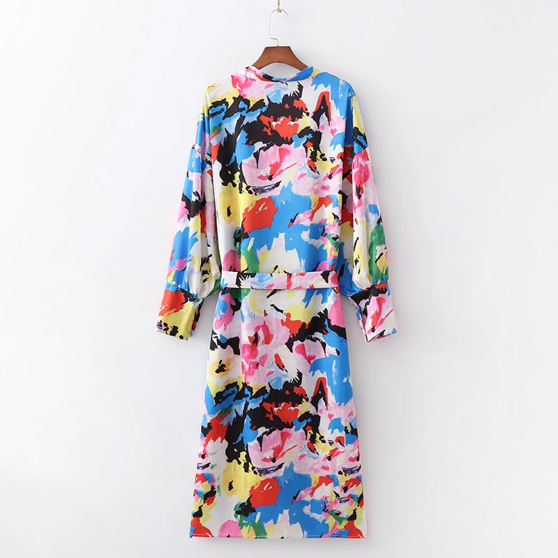 Для женщин ярким принтом в богемном стиле Модные длинное платье 2019 Лето Chic s