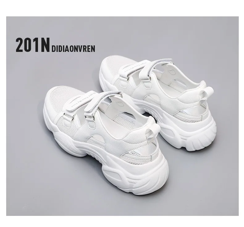 Повседневная Белая обувь; женские кроссовки на массивной платформе; chaussures femme; Модная брендовая женская обувь на массивной платформе; дышащая Бежевая обувь