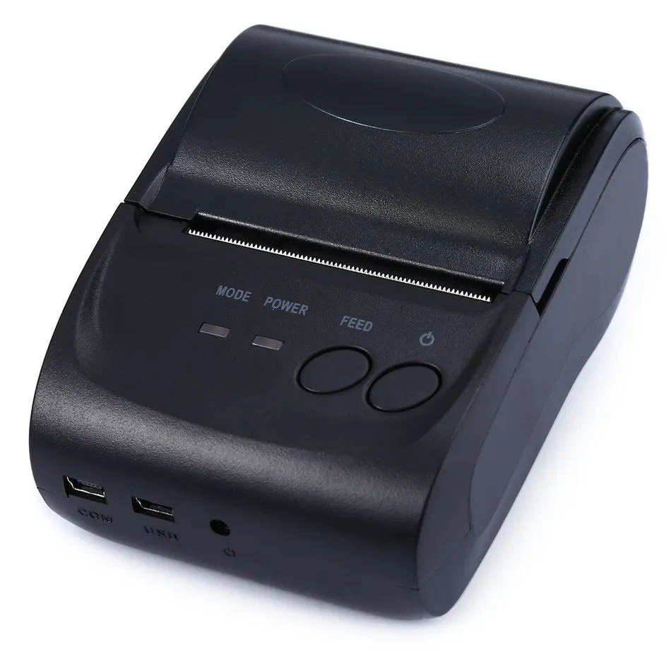 ZJiang ZJ-5802LD Mini Bluetooth Порты и разъёмы Термальность чековый принтер 58 мм высокой