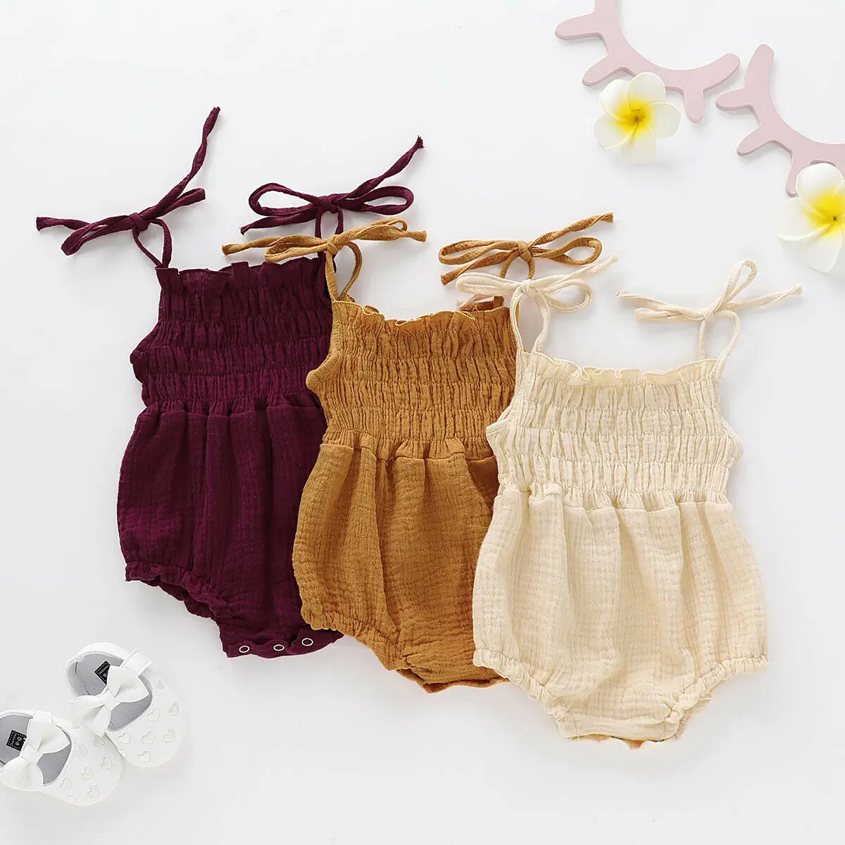 

US Infant Baby Kids Girl Jumpsuit Romper Bodysuit Cotton Summer Clothes Outfits