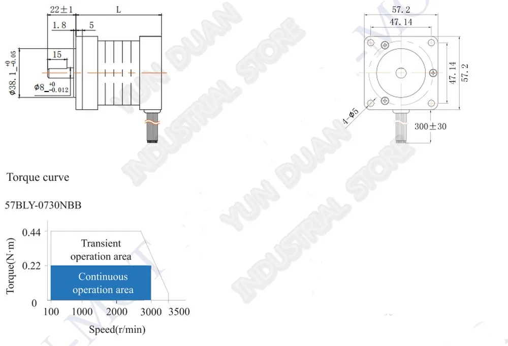 69 Вт 100 Вт DC24V бесщеточный двигатель Nema23 57 мм высокая скорость 3000 об/мин Датчик Холла 3PH 8 мм вал BLDC для медицинской лифтовой промышленности
