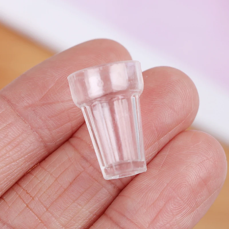 4Pcs/Lot Mini Cola Wine Beer Cup Dollhouse Craft Transparent Miniature Home Decoration Glass Model DIY Parts 13mm*19mm |
