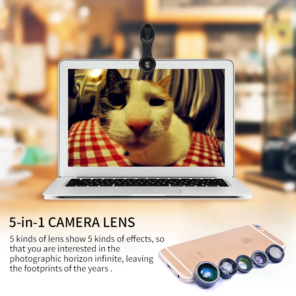 Apexel 5in1 телефон Объективы для фотоаппаратов комплект 2x телефото Lentes рыбий глаз