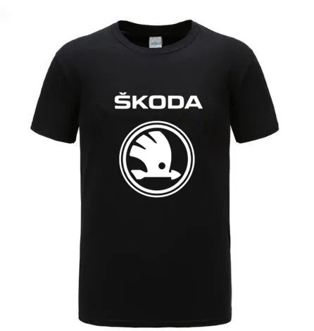 Мужская футболка HERREN с логотипом SKODA черный/синий/серый/зеленый/темно-синий 12