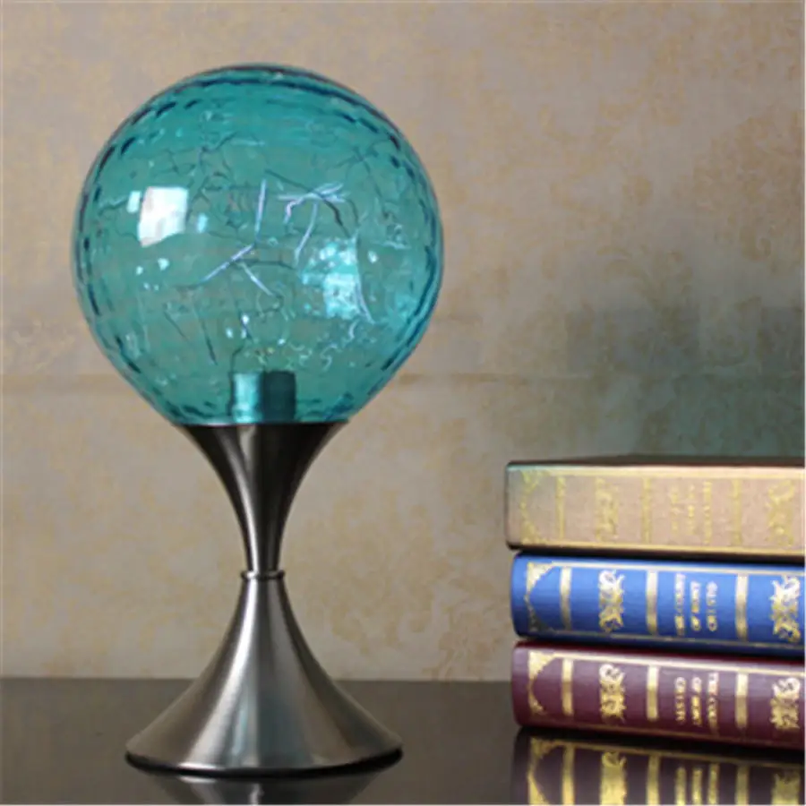 creative Blue Magic Ball table lamp Fantasy Kids Room bedside home decor makeup light fixture girl bedroom decoration | Освещение