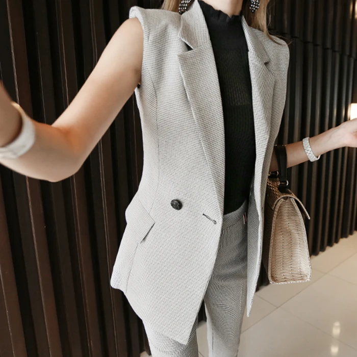 Женский деловой комплект из 2 предметов HAMALIEL двубортный жилет без рукавов с